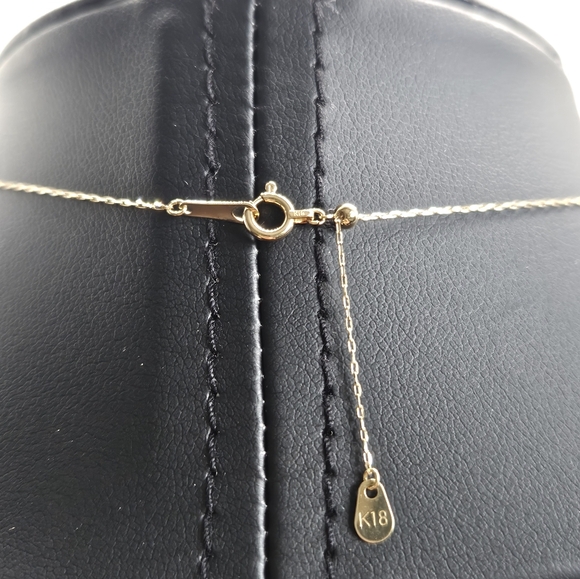 New V necklace in K18 real Gold Stamped - Picture 4 of 5